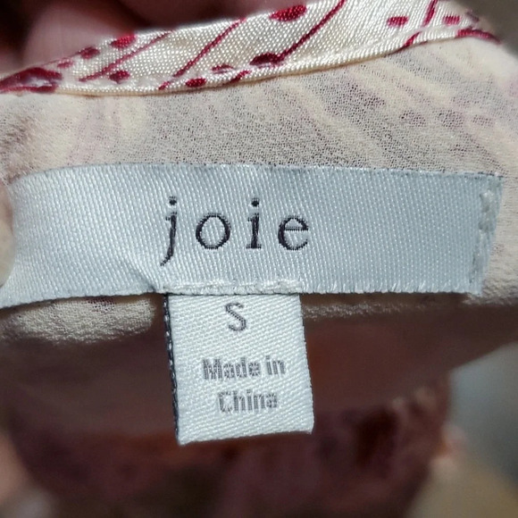 Joie red floral on cream tie waist single side split maxi halter top dress - Picture 7 of 9